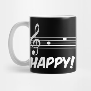Be Happy! Music Notation Mug